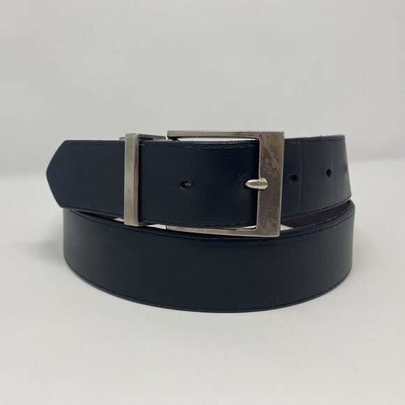 LEVI’S Signature Men’s 40 Reversible Casual Belt Black Dark Brown Bonded Leather - Picture 2 of 16